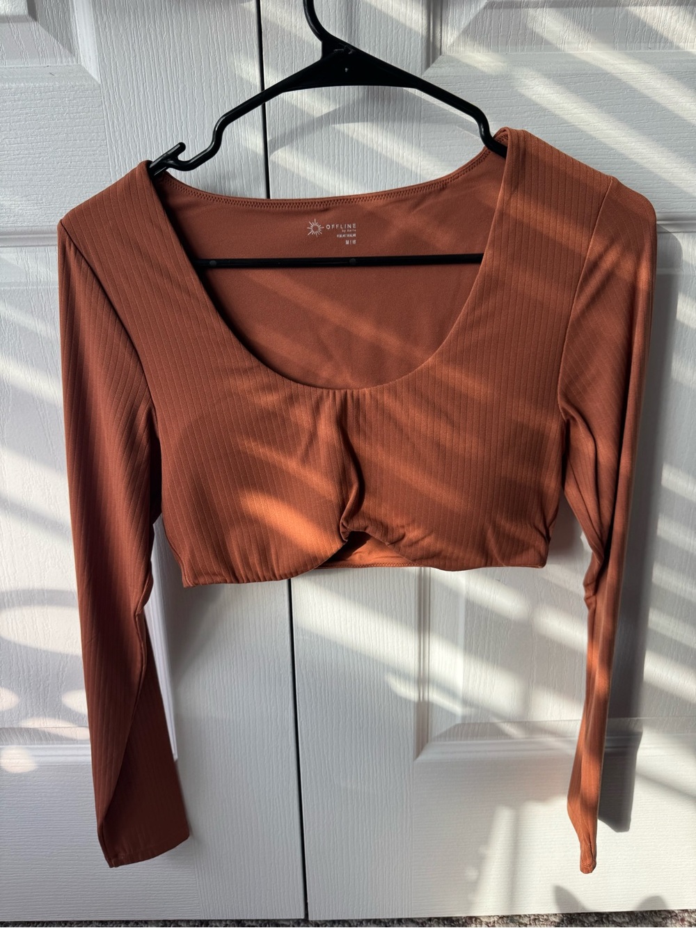 Offline by Aerie Ribbed Long-Sleeve Crop Top